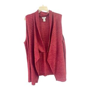 Catherine’s Women's Red Sweater Vest Size 2X